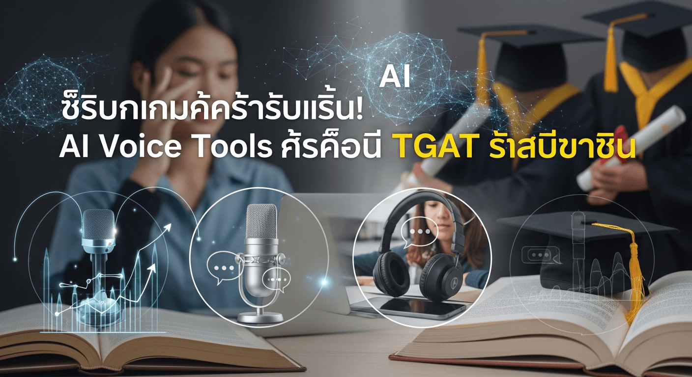ฝึกพูดภาษาอังกฤษให้เป๊ะ! วิธีใช้ AI Voice Tools ติวสอบ TGAT และเพิ่มความมั่นใจแบบไม่ต้องง้อคู่ซ้อม