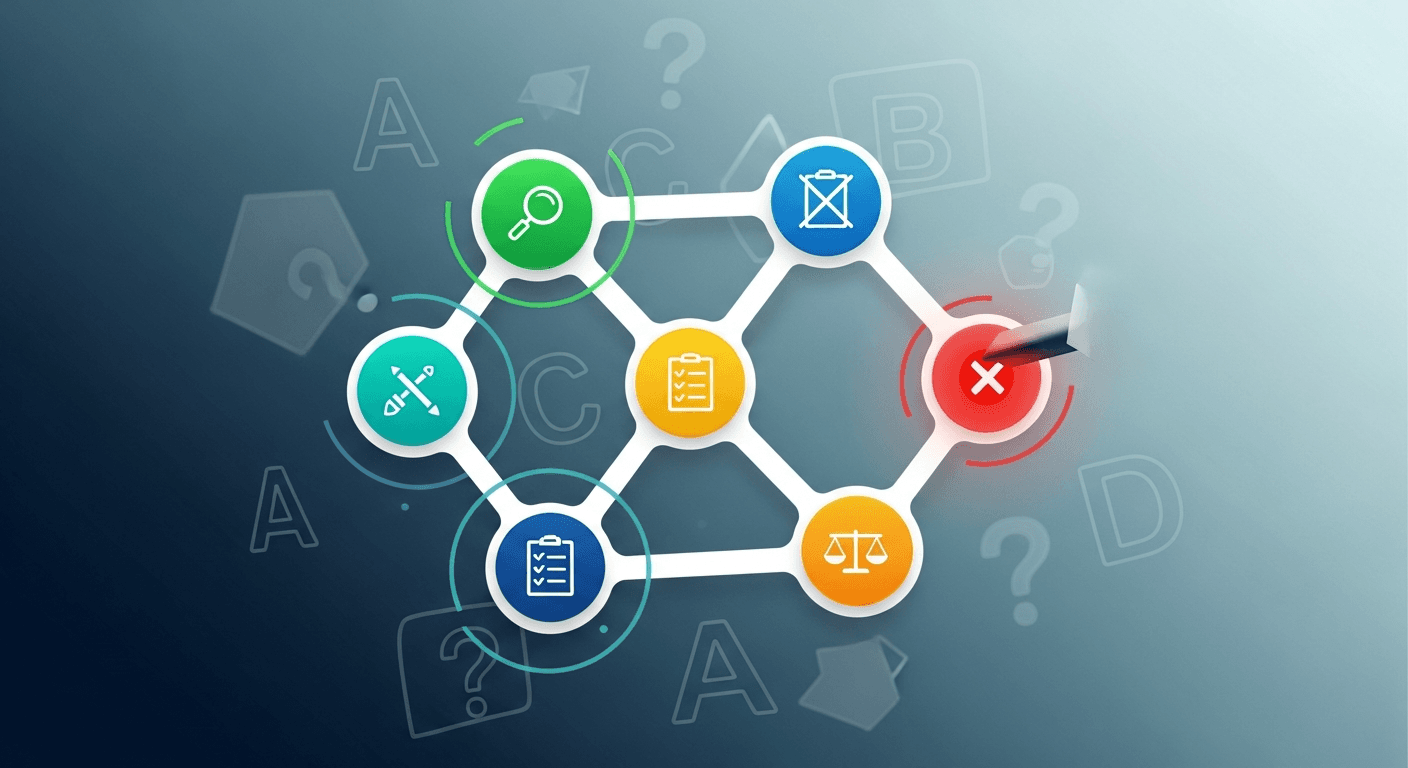 誘餌偵測矩陣:運用系統化實證排除策略,精準破解選擇題陷阱