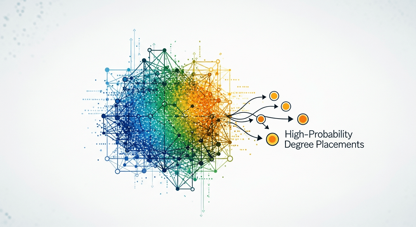 The JUPAS Score-Volatility Matrix: Predicting Lower-Quartile Variances for High-Probability Degree Placements