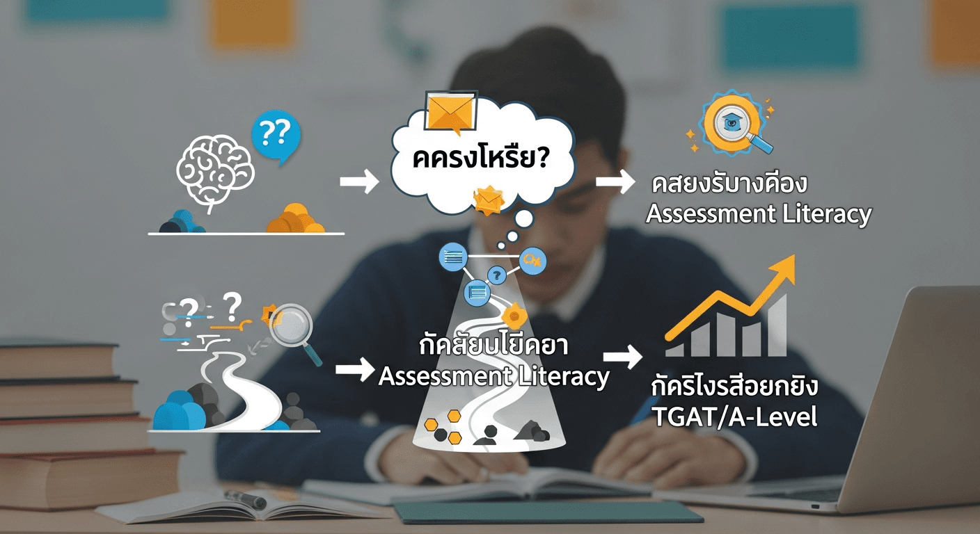 ทำไมอ่านเยอะแต่คะแนนไม่ขึ้น? เจาะลึก Assessment Literacy เคล็ดลับปิดจุดบอดเพื่อคว้าคะแนน TGAT/A-Level