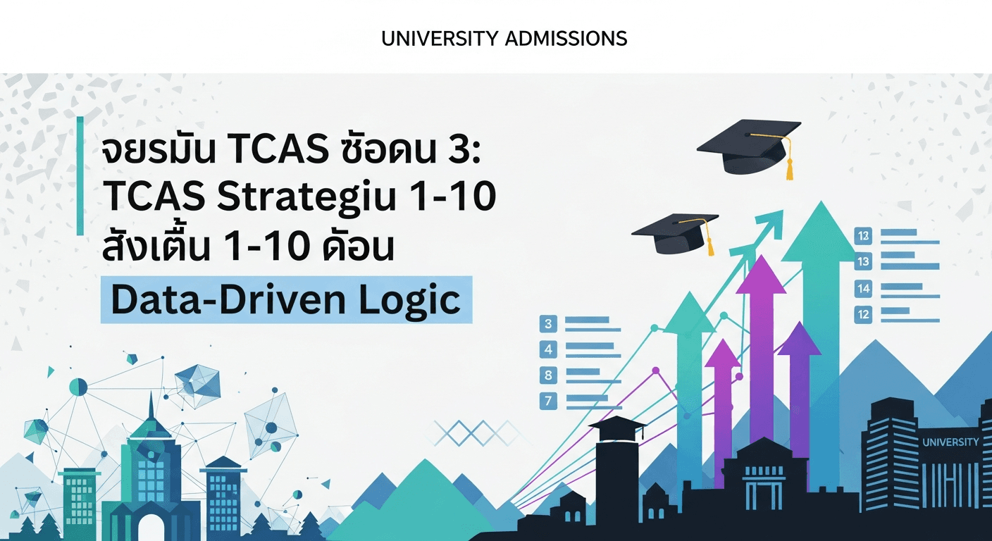 เจาะลึกอัลกอริทึม TCAS รอบ 3: กลยุทธ์จัดอันดับ 1-10 ให้ติดคณะในฝันด้วย Data-Driven Logic