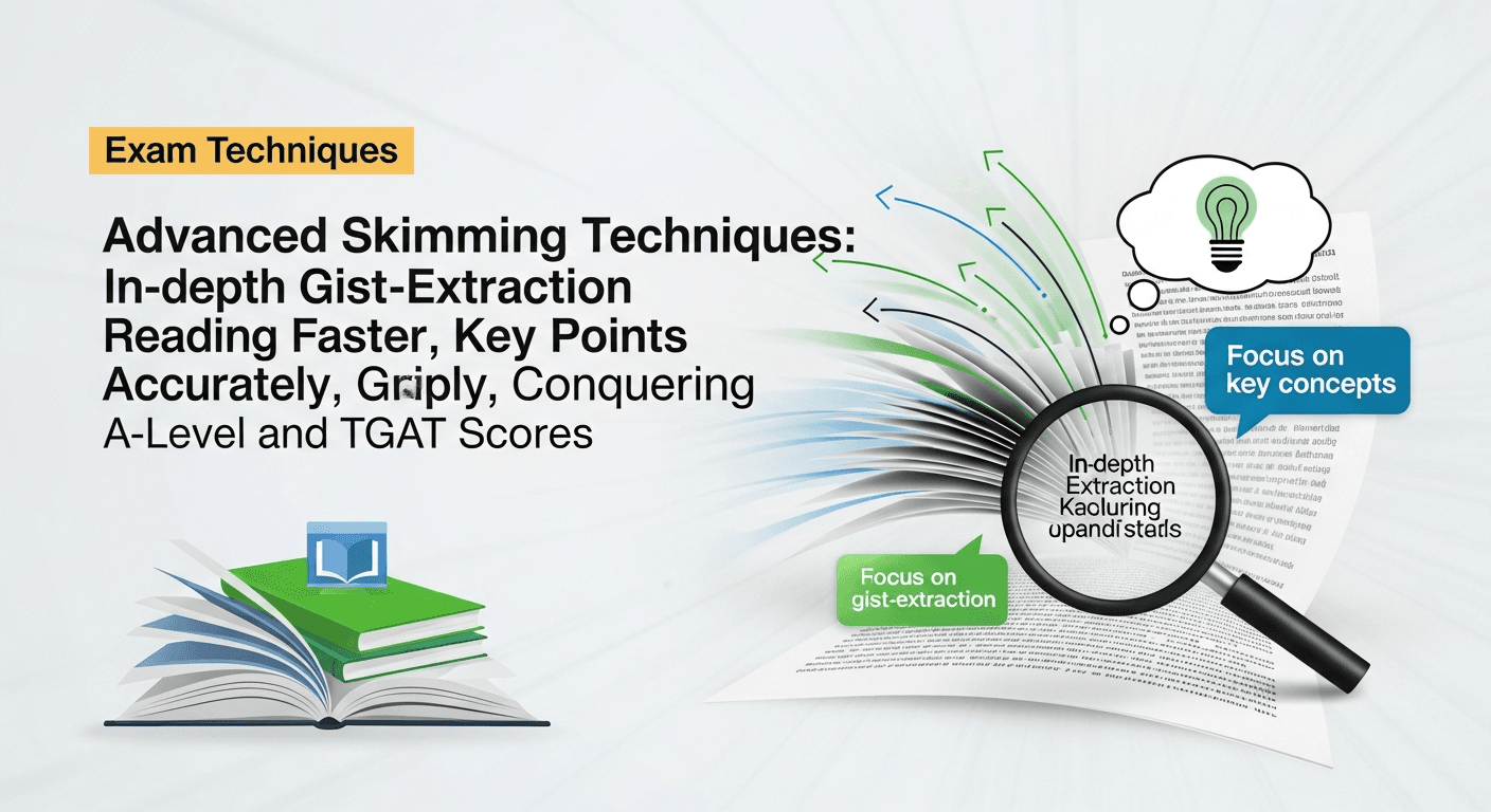 เทคนิค Skimming ขั้นเทพ: เจาะลึก Gist-Extraction อ่านเร็ว จับประเด็นแม่น พิชิตคะแนน A-Level และ TGAT