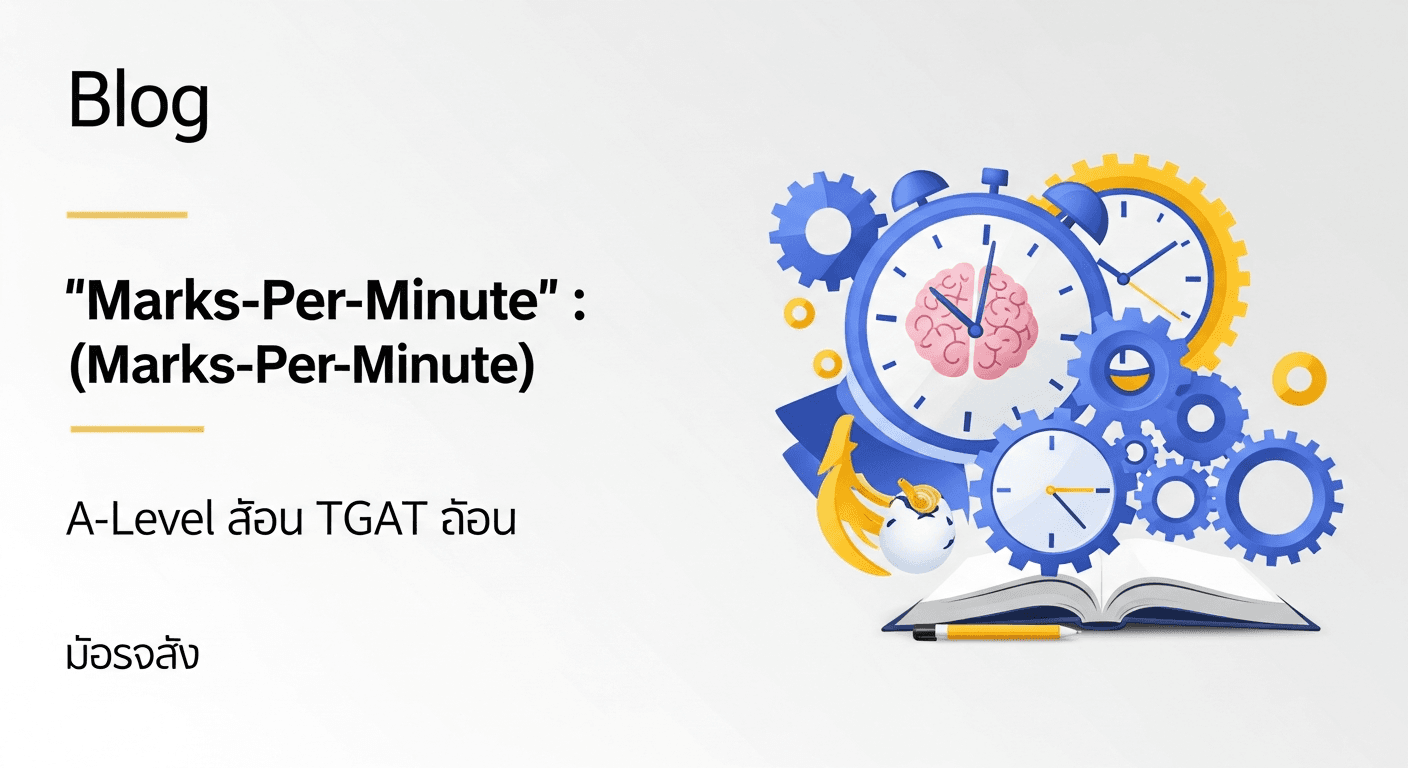 เทคนิค "คะแนนต่อนาที" (Marks-Per-Minute): กลยุทธ์พิชิตสนามสอบ A-Level และ TGAT ให้ทันเวลา