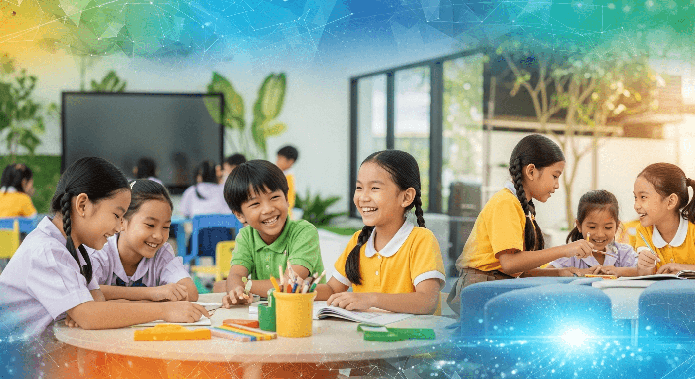 เลิกเรียนแบบ "ตะบี้ตะบัน": ทำไมแนวคิด Happy School ถึงเป็นกุญแจสำคัญสู่ความสำเร็จของเด็กประถมไทยในยุค AI