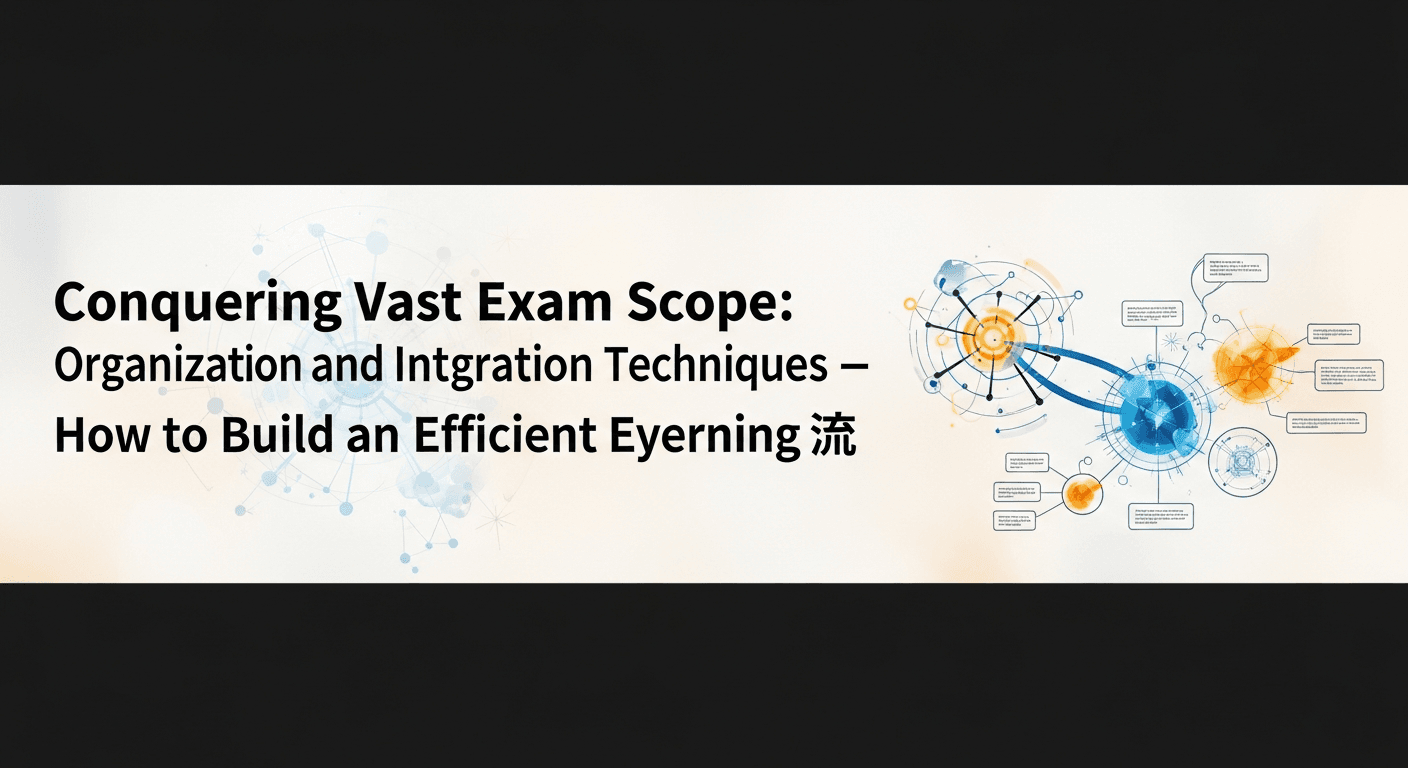 膨大な試験範囲を攻略する「情報の整理・統合術」:効率的な学習フローを構築する方法