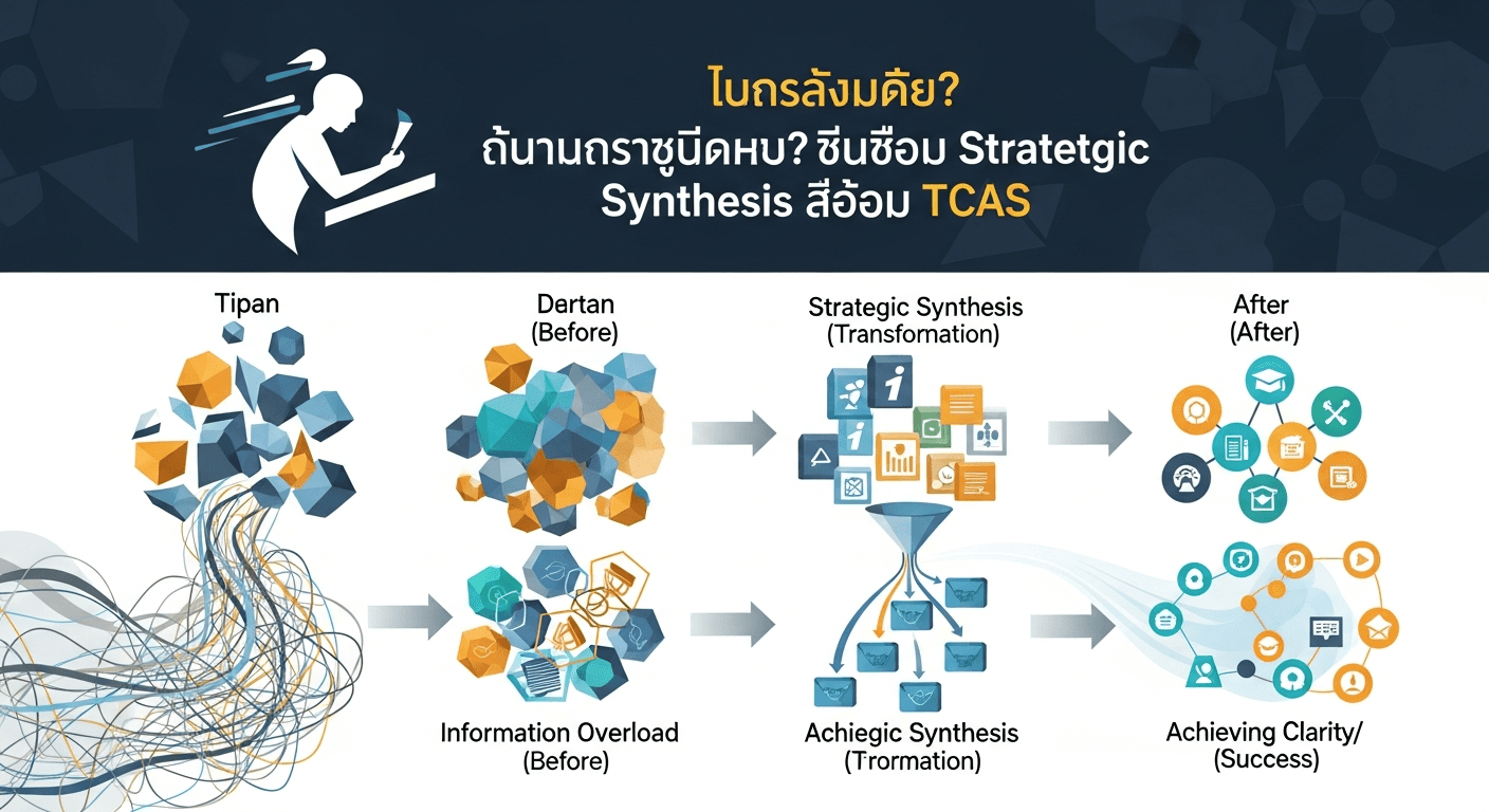 อ่านไม่ทัน ข้อมูลล้นหัว? จัดระเบียบความรู้ด้วย Strategic Synthesis เพื่อคะแนนสูงสุดในสนาม TCAS
