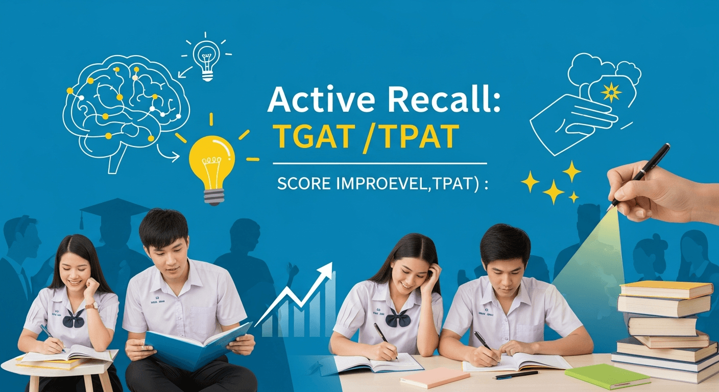 เทคนิค Active Recall: เคล็ดลับอัพคะแนน A-Level และ TGAT/TPAT ให้พุ่งฉิวแบบไม่ต้องท่องจำจนปวดหัว