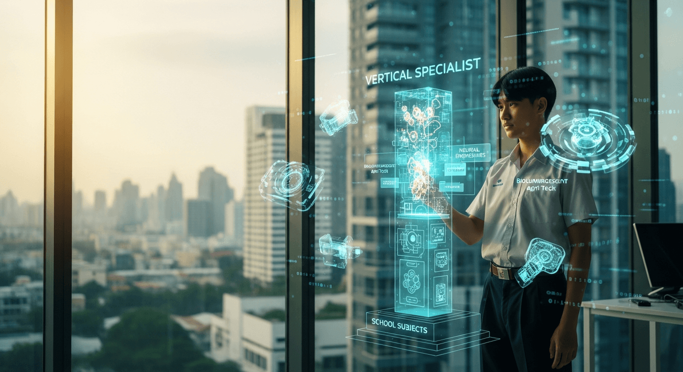 เจาะจงเพื่ออนาคต: กลยุทธ์ ‘Vertical Specialist’ ออกแบบเส้นทางการเรียนสู่กลุ่มอาชีพ Micro-Niche ที่ AI แทนที่ไม่ได้