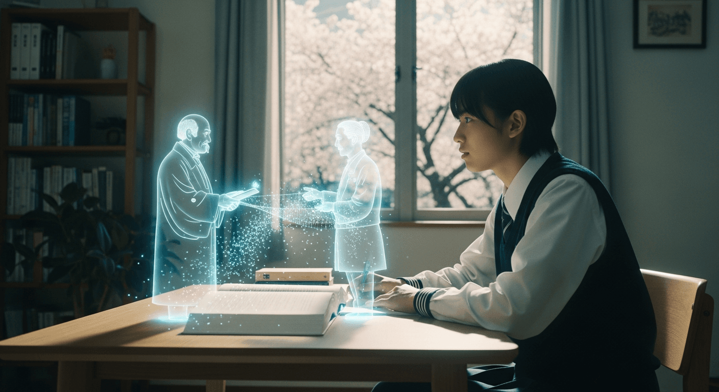 【教科書を「対話」に変える】AIロールプレイ学習法:歴史上の偉人や著者にインタビューして記述力を極める