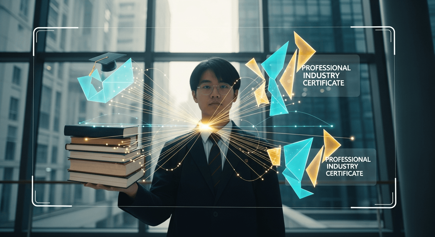 「認證共生策略」:運用 AI 將 HKDSE 與大學課程轉化為高薪行業證照的「雙倍紅利」法